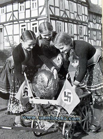 aryan girls, swastika flags